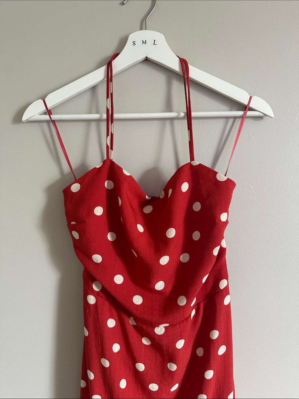 emory park Rust Red Polka Dot Maxi Dress with Ivory Spots - Picture 9 of 11